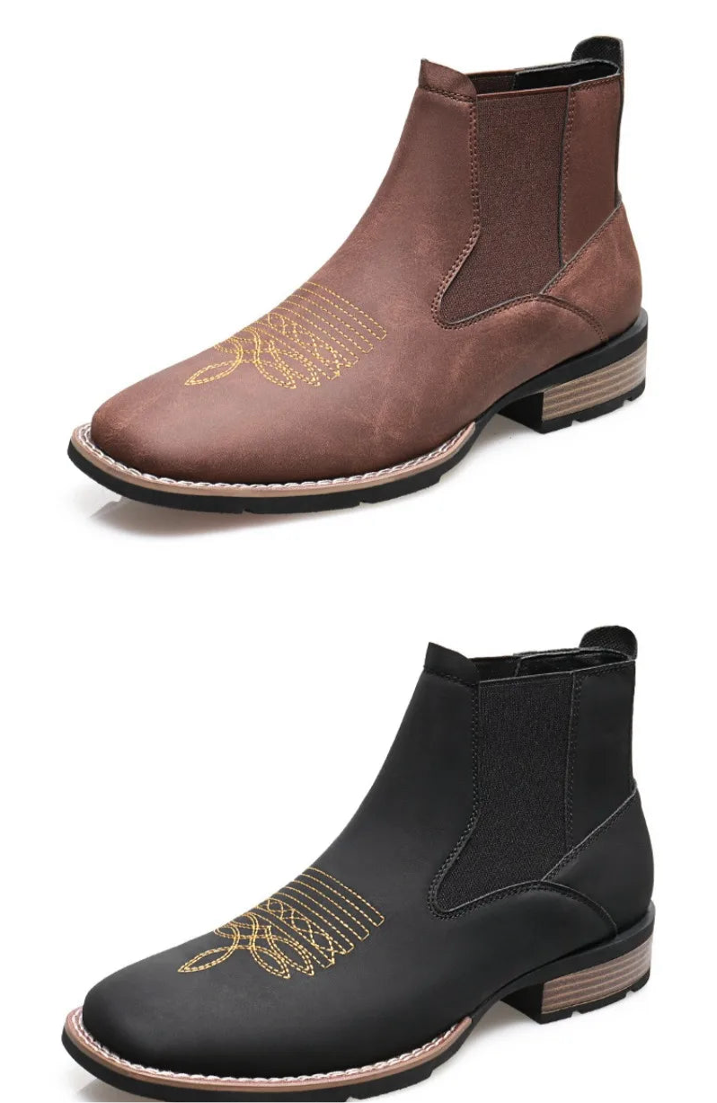 Billy's City Slicker Chelsea Western Boot- In Brown & Black