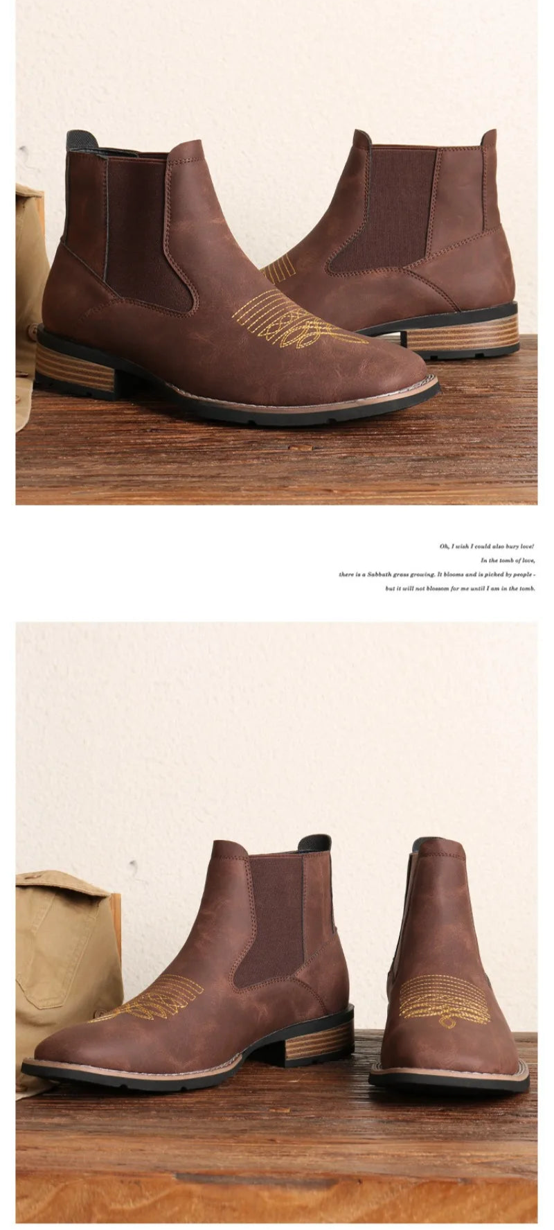 Billy's City Slicker Chelsea Western Boot- In Brown & Black
