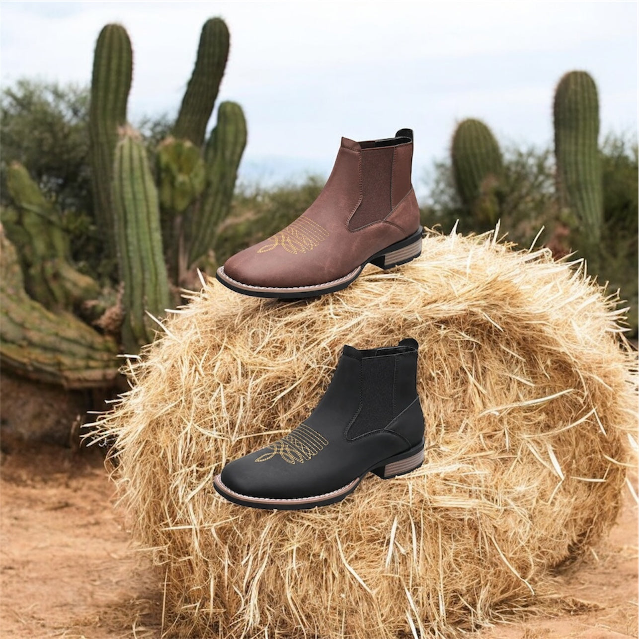 Billy's City Slicker Chelsea Western Boot- In Brown & Black