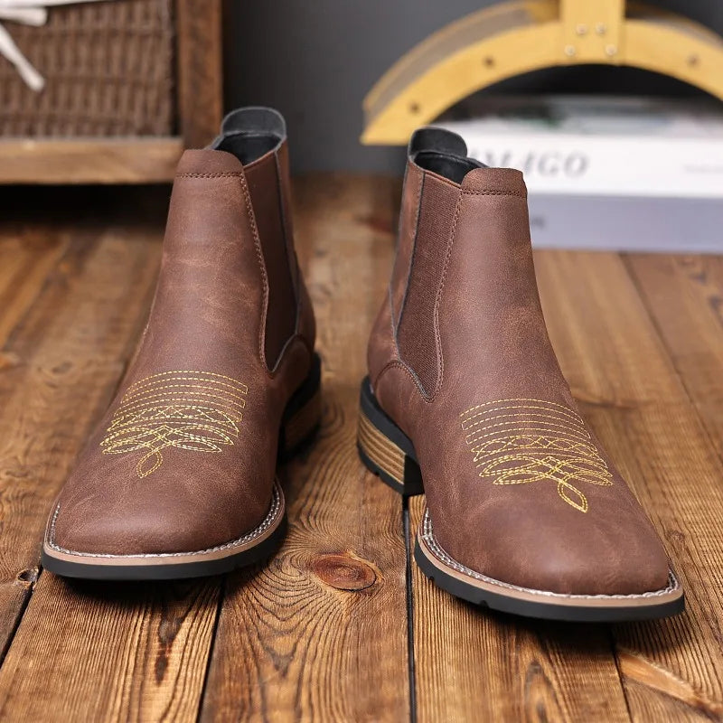 Billy's City Slicker Chelsea Western Boot- In Brown & Black