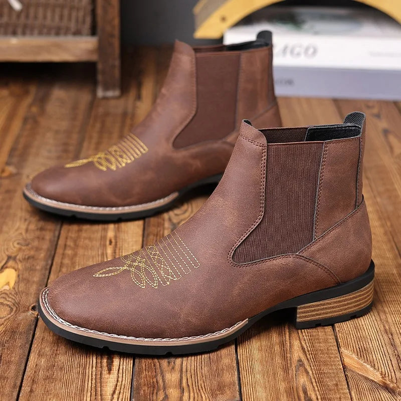 Billy's City Slicker Chelsea Western Boot- In Brown & Black