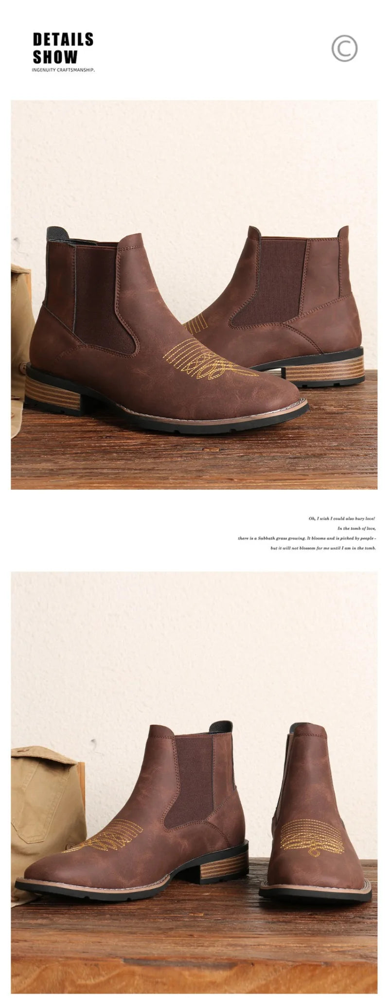 Billy's City Slicker Chelsea Western Boot- In Brown & Black
