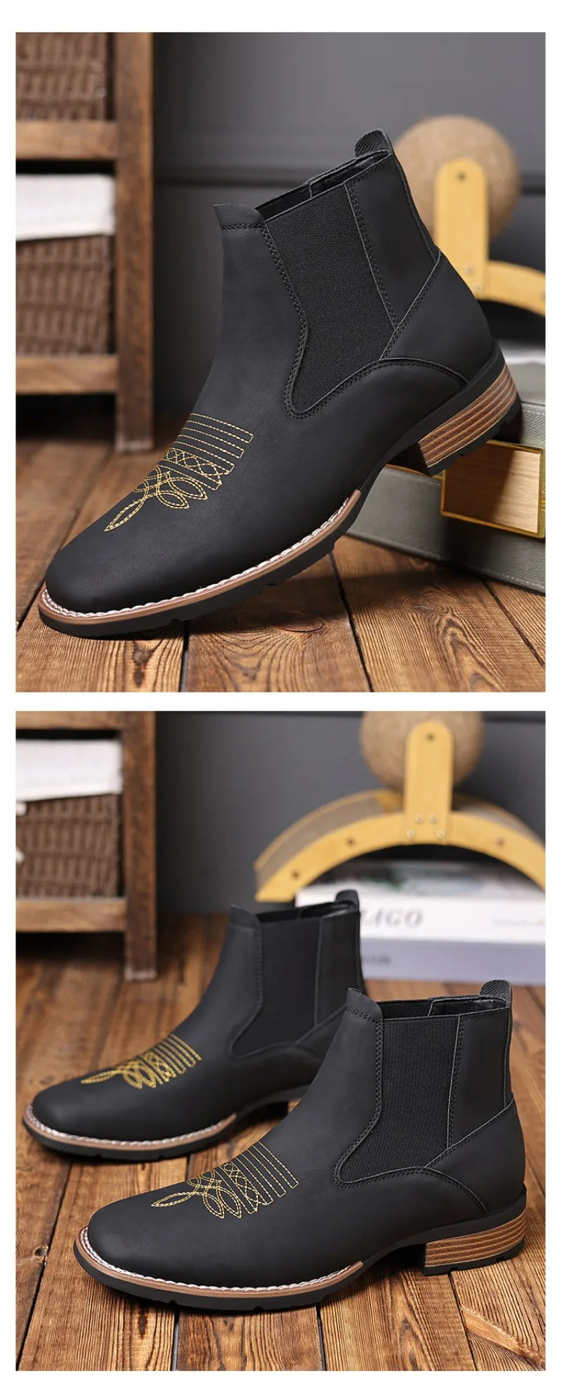 Billy's City Slicker Chelsea Western Boot- In Brown & Black