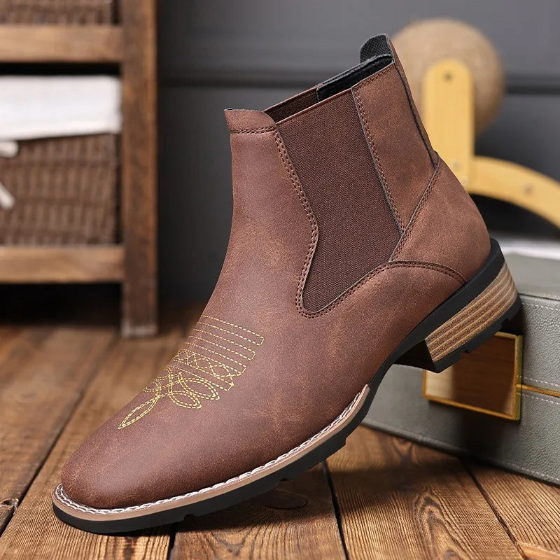 Billy's City Slicker Chelsea Western Boot- In Brown & Black