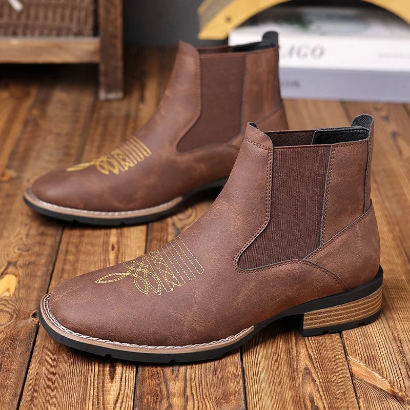 Billy's City Slicker Chelsea Western Boot- In Brown & Black